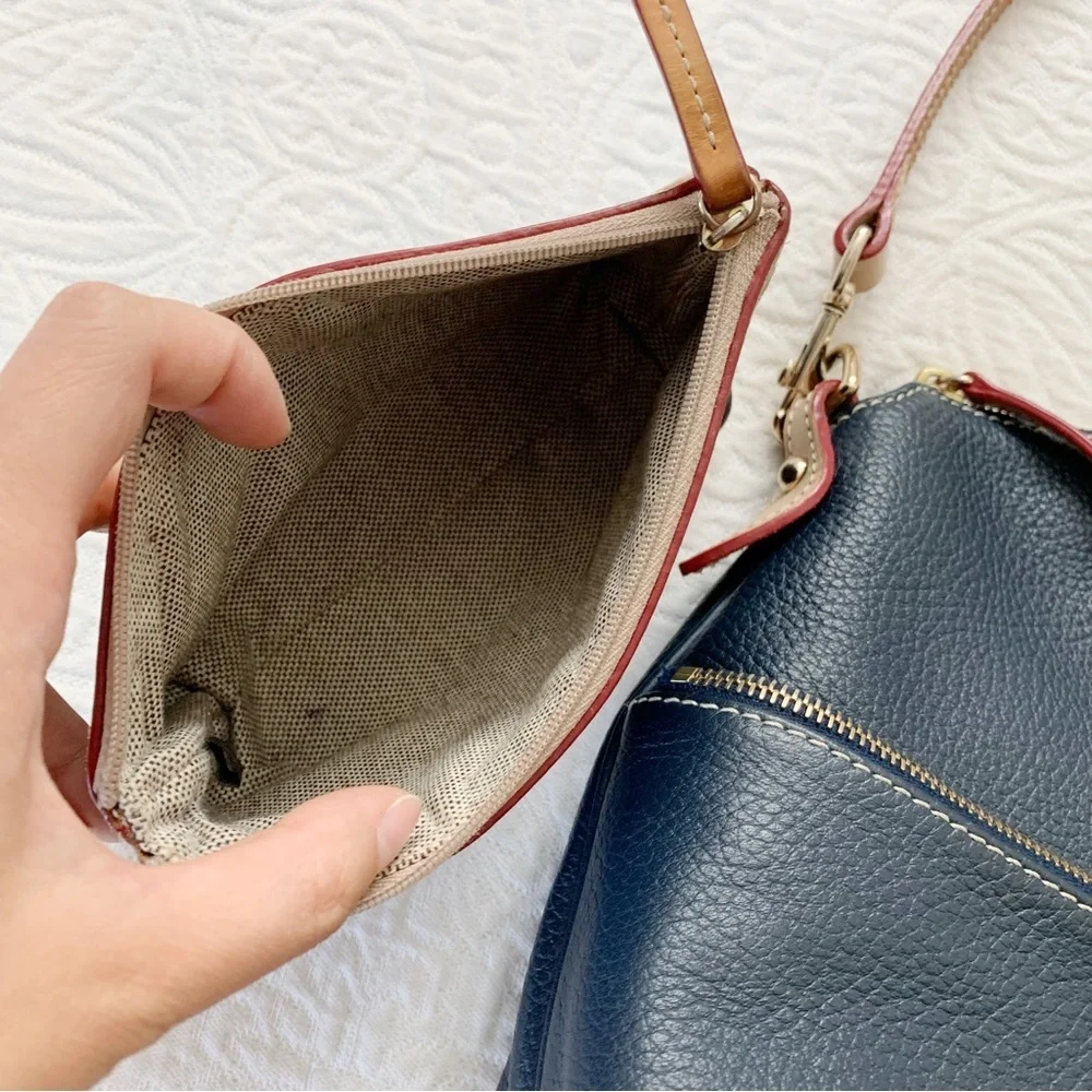 Dooney & Bourke Dillen Leather Double Pocket Satchel‎ and Matching Pouch